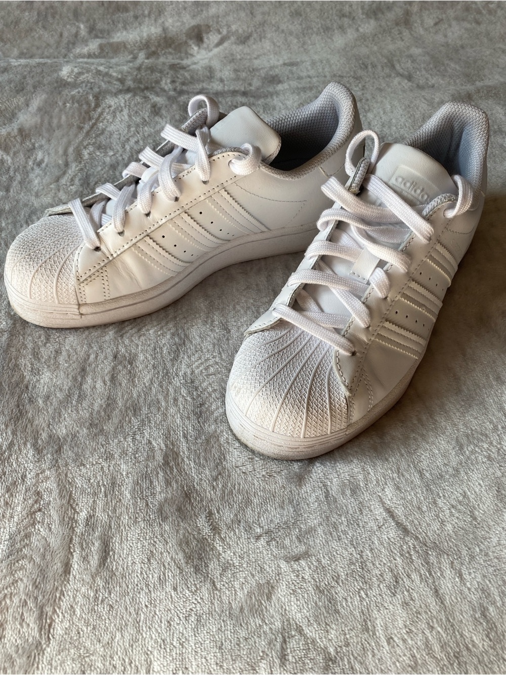 Adidas Originals Superstar White Leather Shell Toe Sneakers Women's Size 5.5